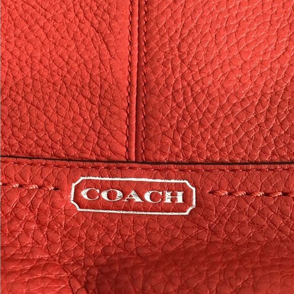 Coach Red Park Pebble Leather Crossbody Bag - Picture 8 of 12